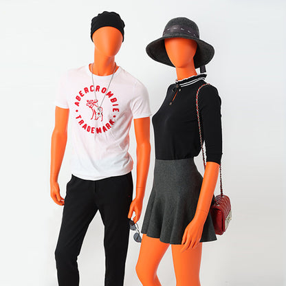 DE-LIANG Female/Male Full Body Mannequin With Head,Female Dress Form Display,Matte White Mannequin Torso for Clothing Stores Display