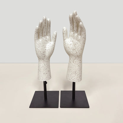DE-LIANG Marble Head & Hand Display for Wigs, Hats, Sunglasses, Gloves & Jewelry