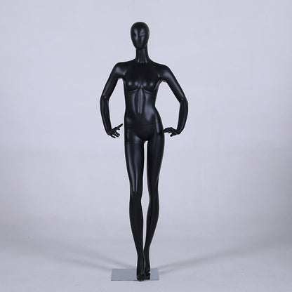 DE-LIANG Realistic Female Full Body Mannequin,Matte Black Adult Dress Form Torso,Mannequin For Shop,Wedding Window Stand/Sitting Model Props Shot Dummy Display De-Liang Dress Forms