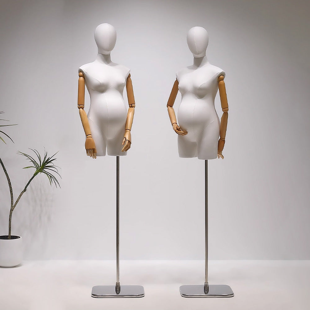 Half body pregnant mannequin for boutique window