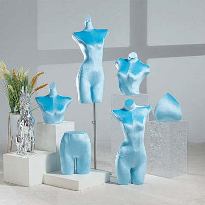 DE-LIANG Velvet Female Mannequin Torso | Lingerie Bra Underwear Display Form