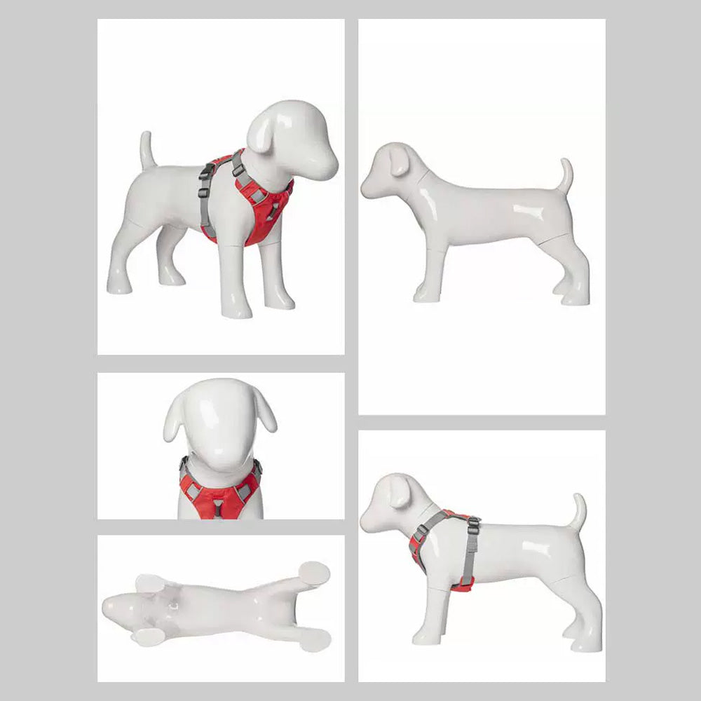 Maniquí de perro de alta calidad, modelo de ropa para mascotas de fibra de vidrio, maniquí de tienda de mascotas, expositor de ropa para perros, soporte para collares de perro.