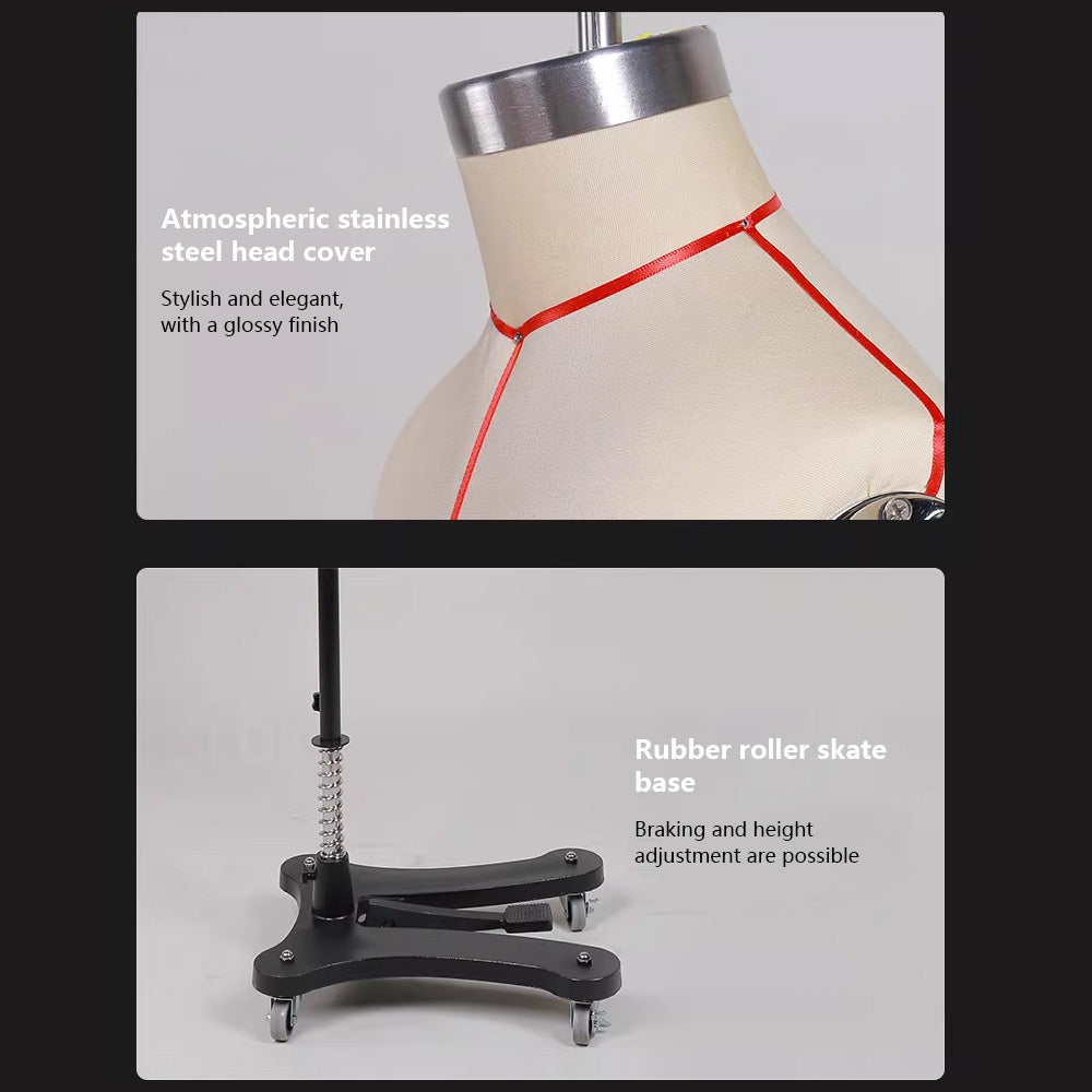 DE-LIANG Professional Children's Full-Body Dress Form with Removable Arms – Adjustable Dressmaking Mannequin for Draping & Pattern Cutting