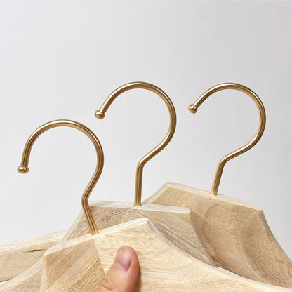 Natural Camphor Wood Hanger Wardrobe Clothing Store Home Suit Clothes Hanging Non-Slip Hanger ,Smooth White Finish Wooden Dress Hangers50pcs