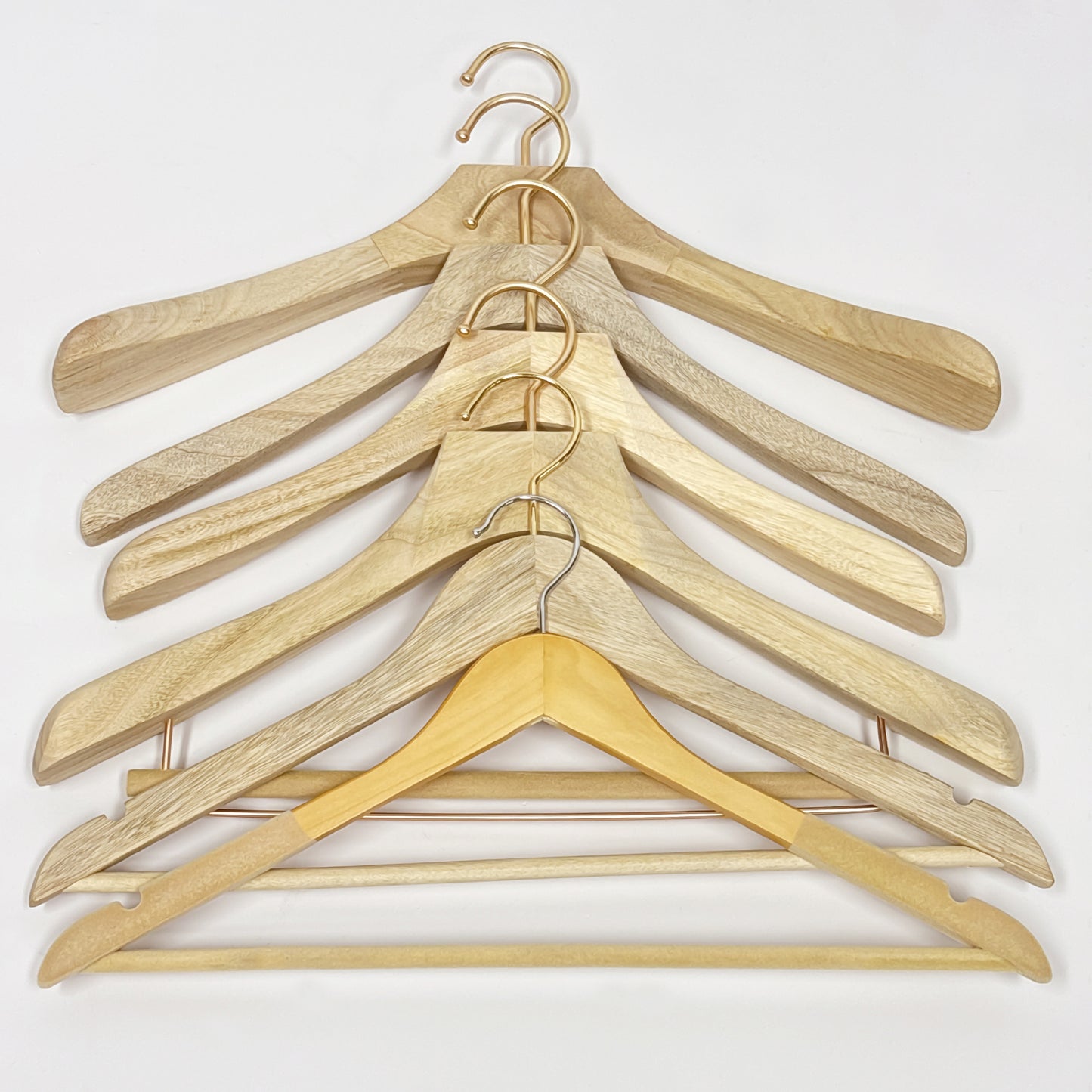 Natural Camphor Wood Hanger Wardrobe Clothing Store Home Suit Clothes Hanging Non-Slip Hanger ,Smooth White Finish Wooden Dress Hangers50pcs