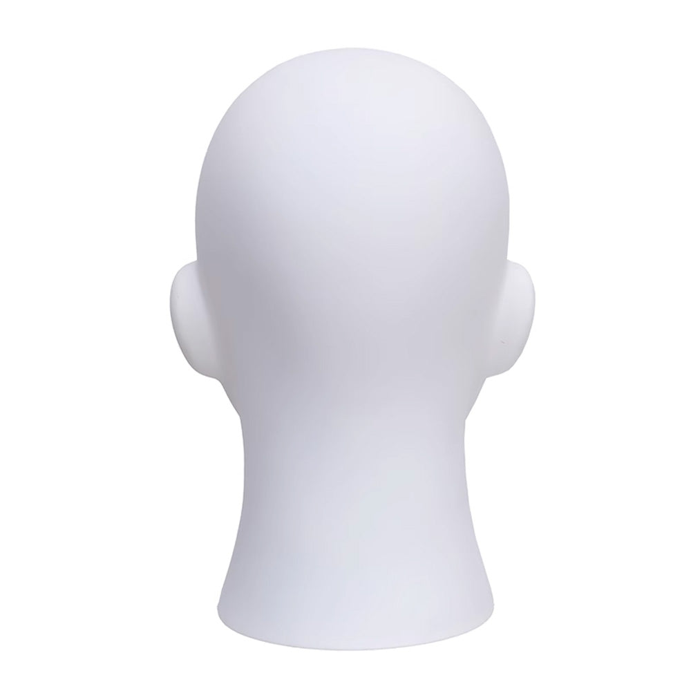 DE-LIANG Glossy Male Mannequin Head Display Stand | Manikin Dress Form | Durable Plastic Wig, Hat, and Accessory Holder for Retail & Home Use