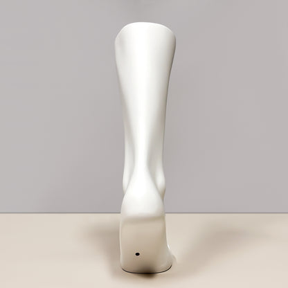 DE-LIANG Luxury Matte White Fiberglass Male Leg Mannequin & Foot Model Display Props for Ankle Brace