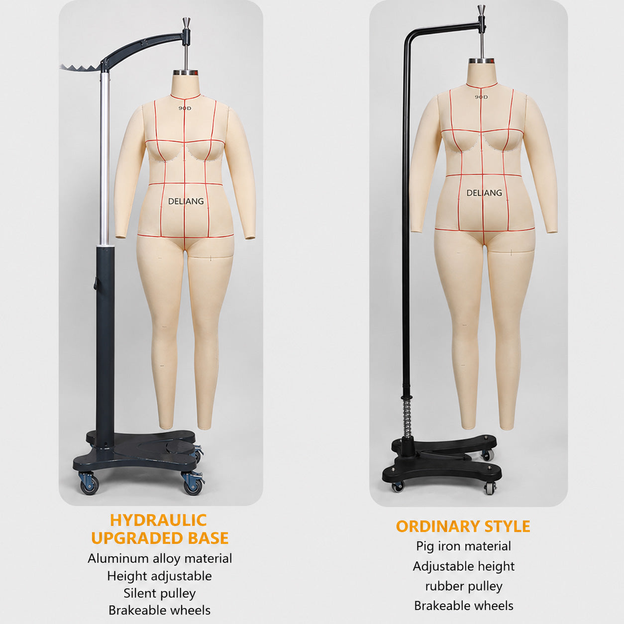 Maniquí femenino DL900 36B, modelo de sastrería de lencería para costura, maniquí de modista adulto de medio cuerpo de alta calidad por mar.