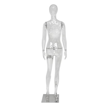 DE-LIANG Transparent Female Mannequin Full Body PE Display for Retail Store Photography