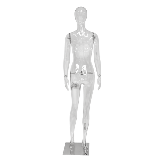 DE-LIANG Transparent Female Mannequin Full Body PE Display for Retail Store Photography