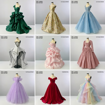 DE-LIANG Plus Size Half Scale Dress Form | 1/2 Scale Miniature Sewing Mannequin for Plus Size Pattern Draping & Fashion Design