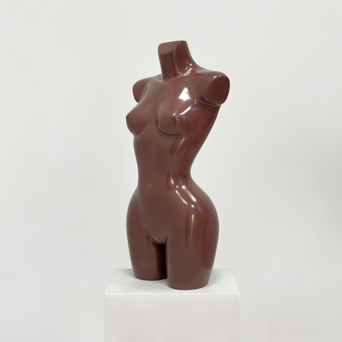 DE-LIANG Female Half-Body Mannequin | Glossy Fiberglass Lingerie Display Torso for Boutique