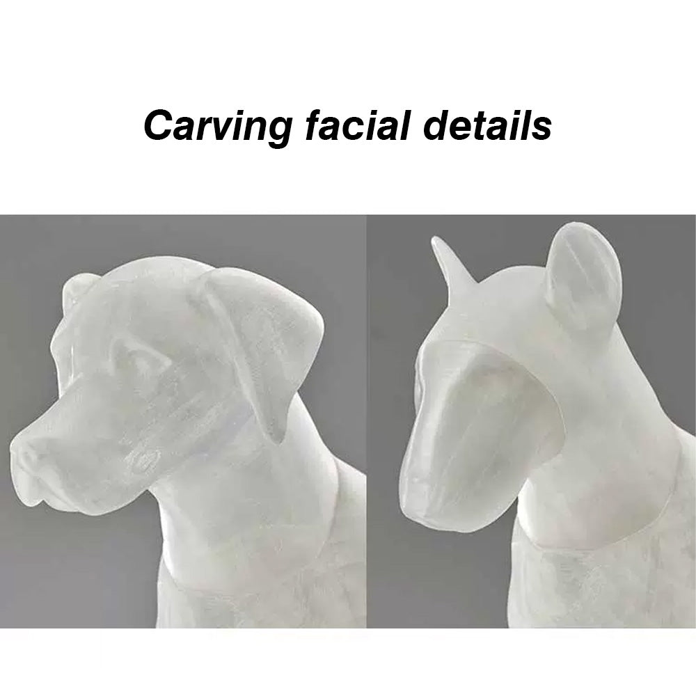 Customized Dog Display Mannequin - 3D Assemble Pet Mannequin, Semi-Transparent Decorative Dog Sculpture for Boutique Display, Pet Clothes