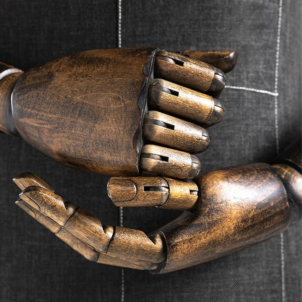 DE-LIANG Male Half Body Mannequin | Poseable Wood Arms Suit Display Dress Form