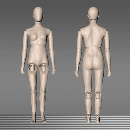 DE-LIANG DE-LIANG Female Poseable Full Body Mannequin with Flexible Joints | Articulated Dress Form Display Dummy for Fashion Design, Sewing & Window Display