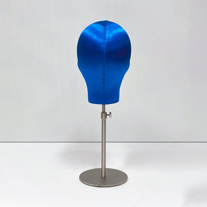 DE-LIANG Plus Size Female Silk Mannequin Head with Adjustable Stand for Wigs & Hats