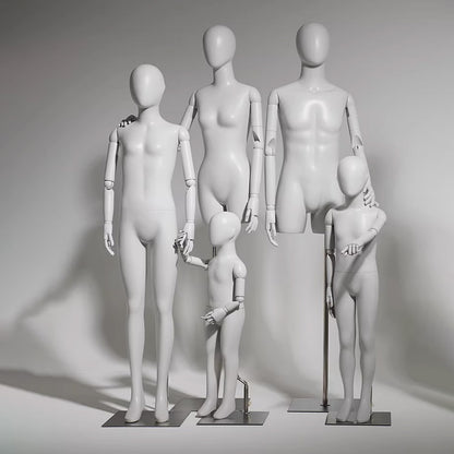 DE-LIANG Gray Youth Mannequin - Full Body Fiberglass Display Forms for Clothing Stores
