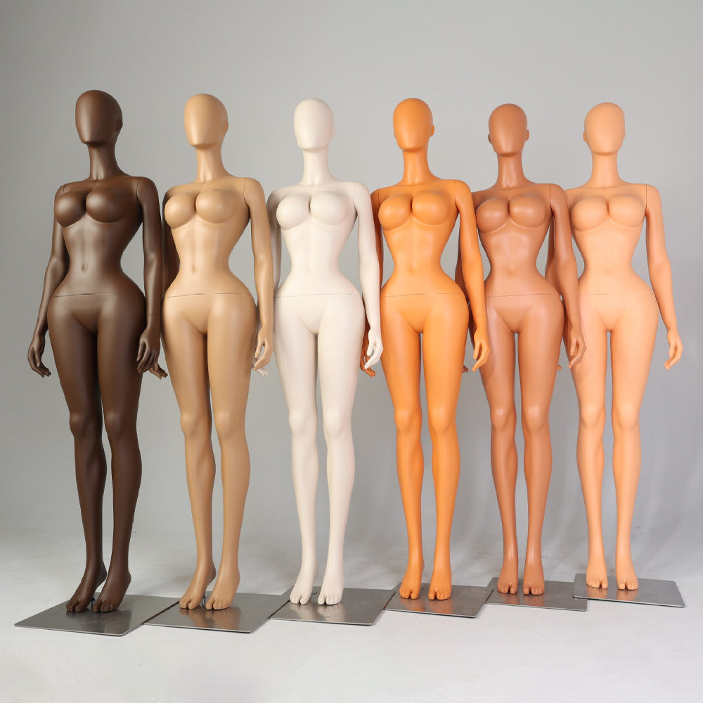 DE-LIANG Female Full Body Mannequin | 6 Skin Tones | Fiberglass Retail Display Form