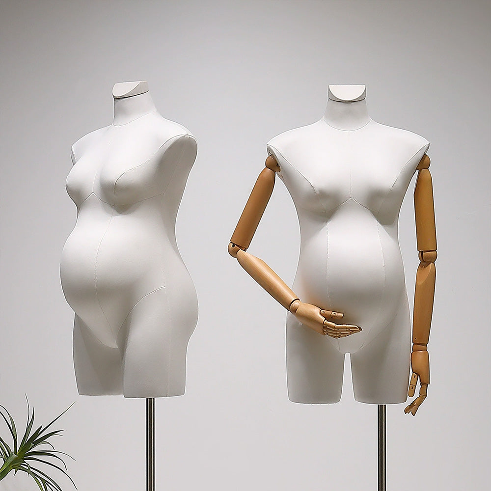 Half body pregnant mannequin for boutique window