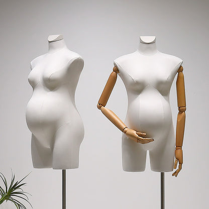 Half body pregnant mannequin for boutique window