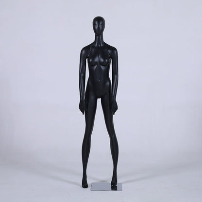 DE-LIANG Realistic Female Full Body Mannequin,Matte Black Adult Dress Form Torso,Mannequin For Shop,Wedding Window Stand/Sitting Model Props Shot Dummy Display De-Liang Dress Forms