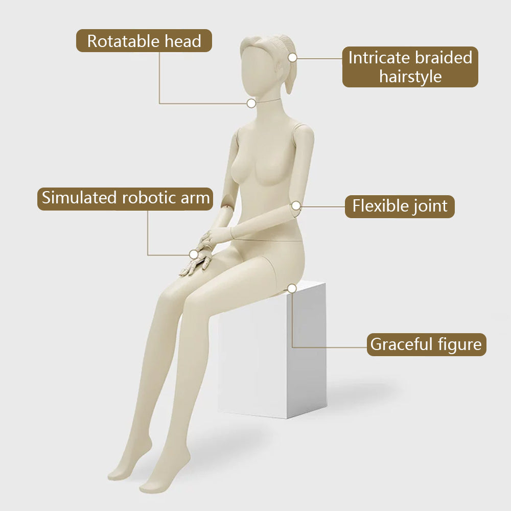DE-LIANG Full Body Female Mannequin Standing & Sitting | Clothing Display Dress Form