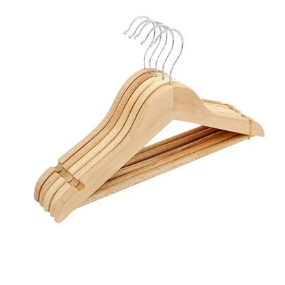DE-LIANG Kids Solid Wood Hangers with Clips | Non-Slip Children's Closet Hangers Ages 2–8