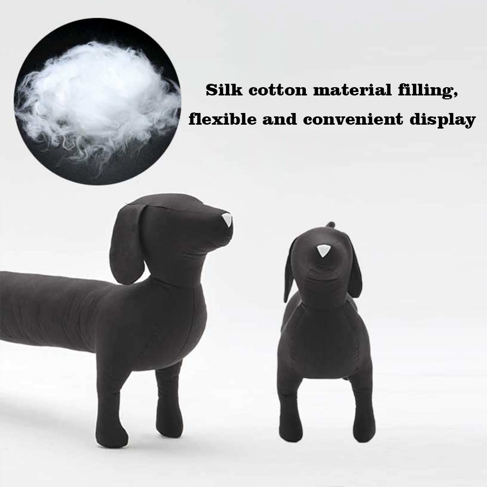 Soft black Dog Mannequin, Pet Mannequin, Decorative Dog Sculpture for Boutique Display, Pet Clothes Mannequin