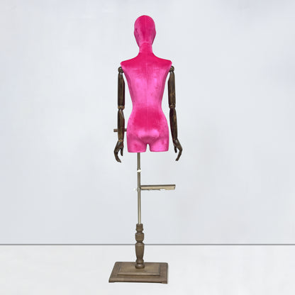 DE-LIANG Velvet Half Body Mannequin for Clothing Boutique & Retail Display | 4 Colors
