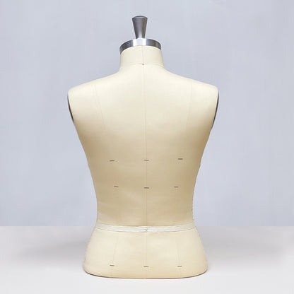 DE-LIANG Mannequin de luxe pour femme grande taille avec bras dorés, mannequin de présentation de torse en daim rose, modèle de présentation de torse de mannequin grande taille