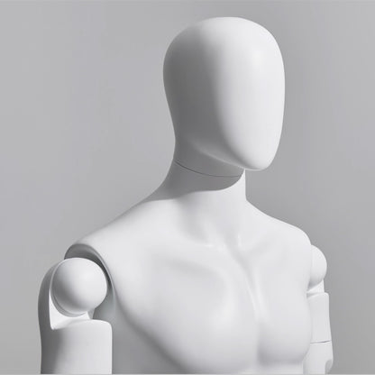 white adjustable full body mannequin for clothing display
