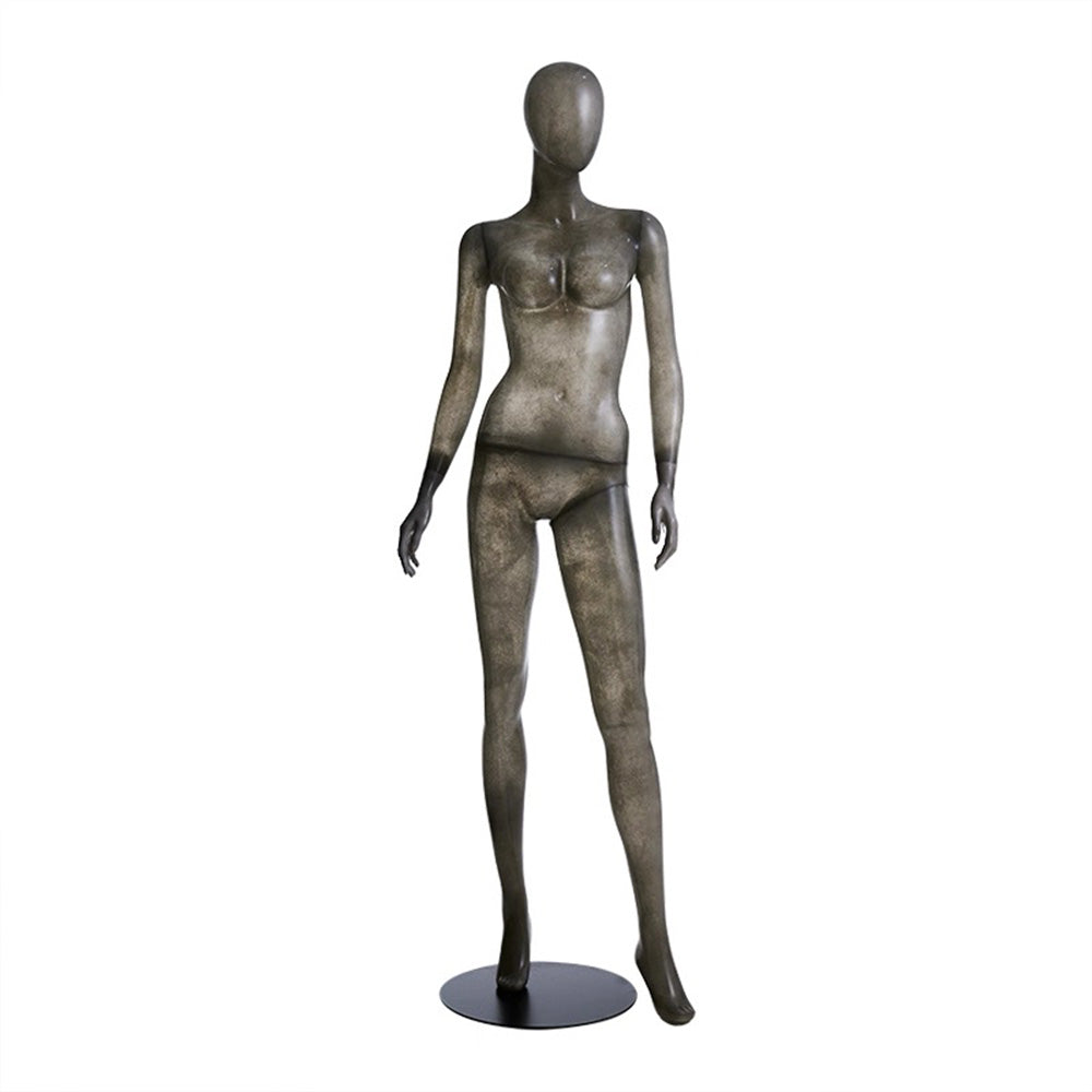 DE-LIANG Maniquí de cuerpo entero de lujo para mujer y hombre, torso transparente con cabeza, modelo de exhibición de ropa para escaparates y tiendas.