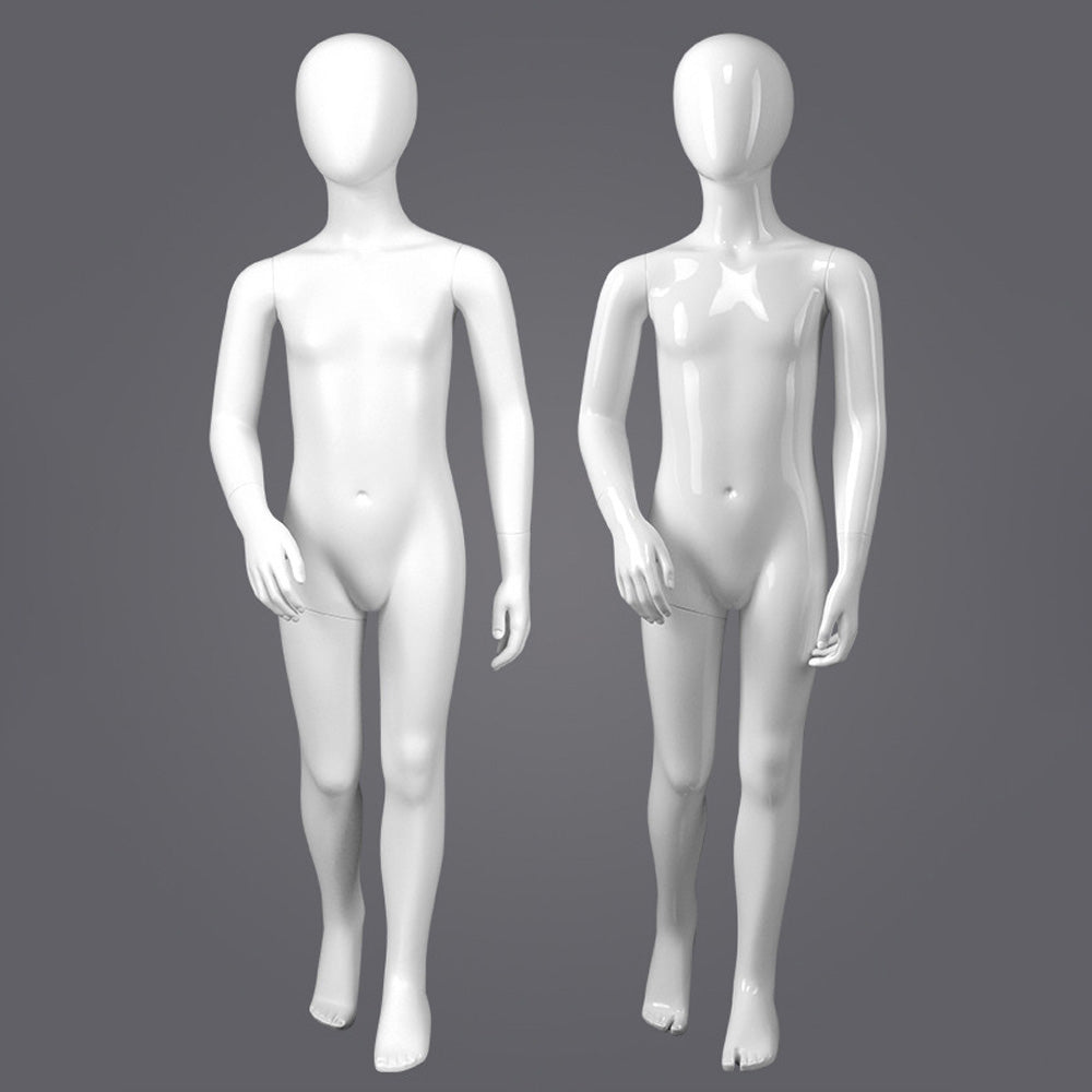 Glossy White Childs Display Mannequin Full Body Dress Form