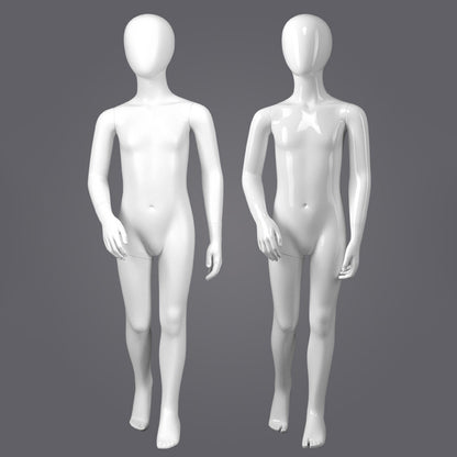 Glossy White Childs Display Mannequin Full Body Dress Form