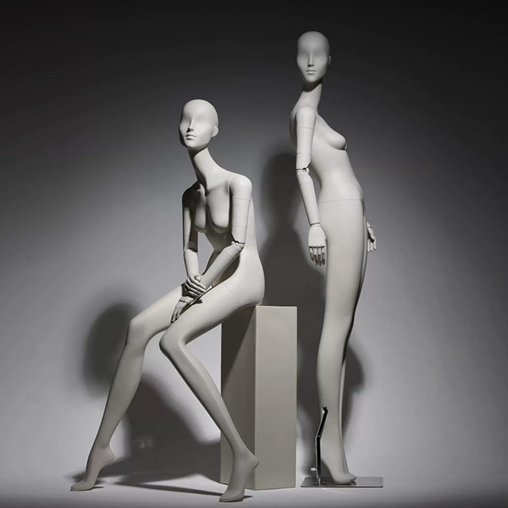 DE-LIANG Luxury White Full Body Female Mannequin (Realistic Display)