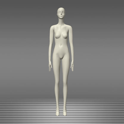 Maniquí femenino de cuerpo entero DE-LIANG: maniquí ajustable con torso para exhibición, maniquí moderno para boutiques de moda y escaparates.