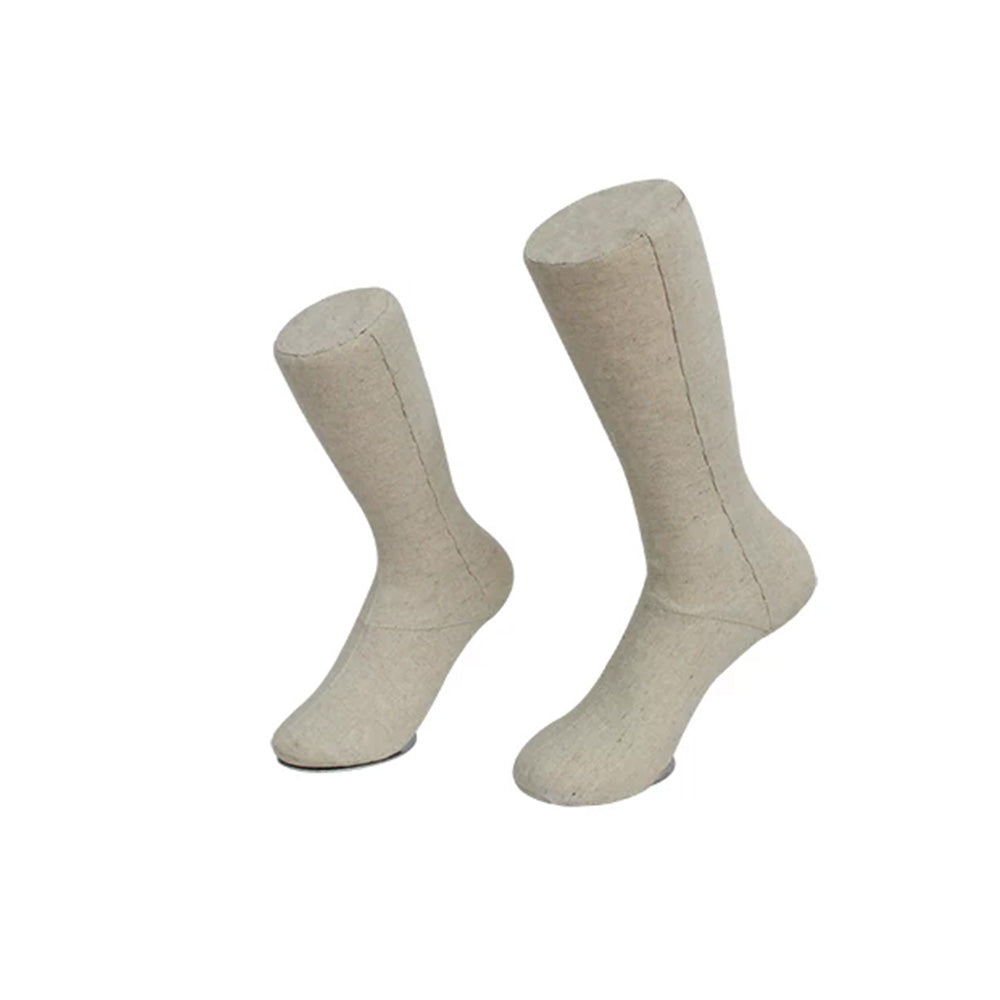 DE-LIANG Linen Mannequin Foot for Sock & Shoe Display – Magnetic, Women/Men/Kids