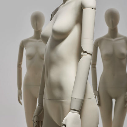 DE-LIANG Female Full Body Mannequin – Adjustable Dress Form with Torso Display, Modern Posing Mannequin for Fashion Boutiques & Window Displays