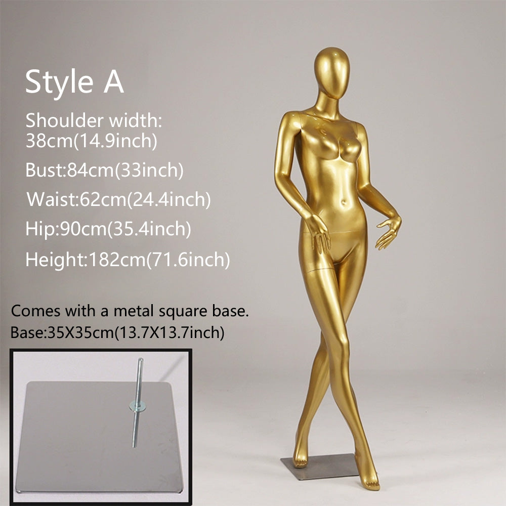 Gold Female Lingerie Mannequin