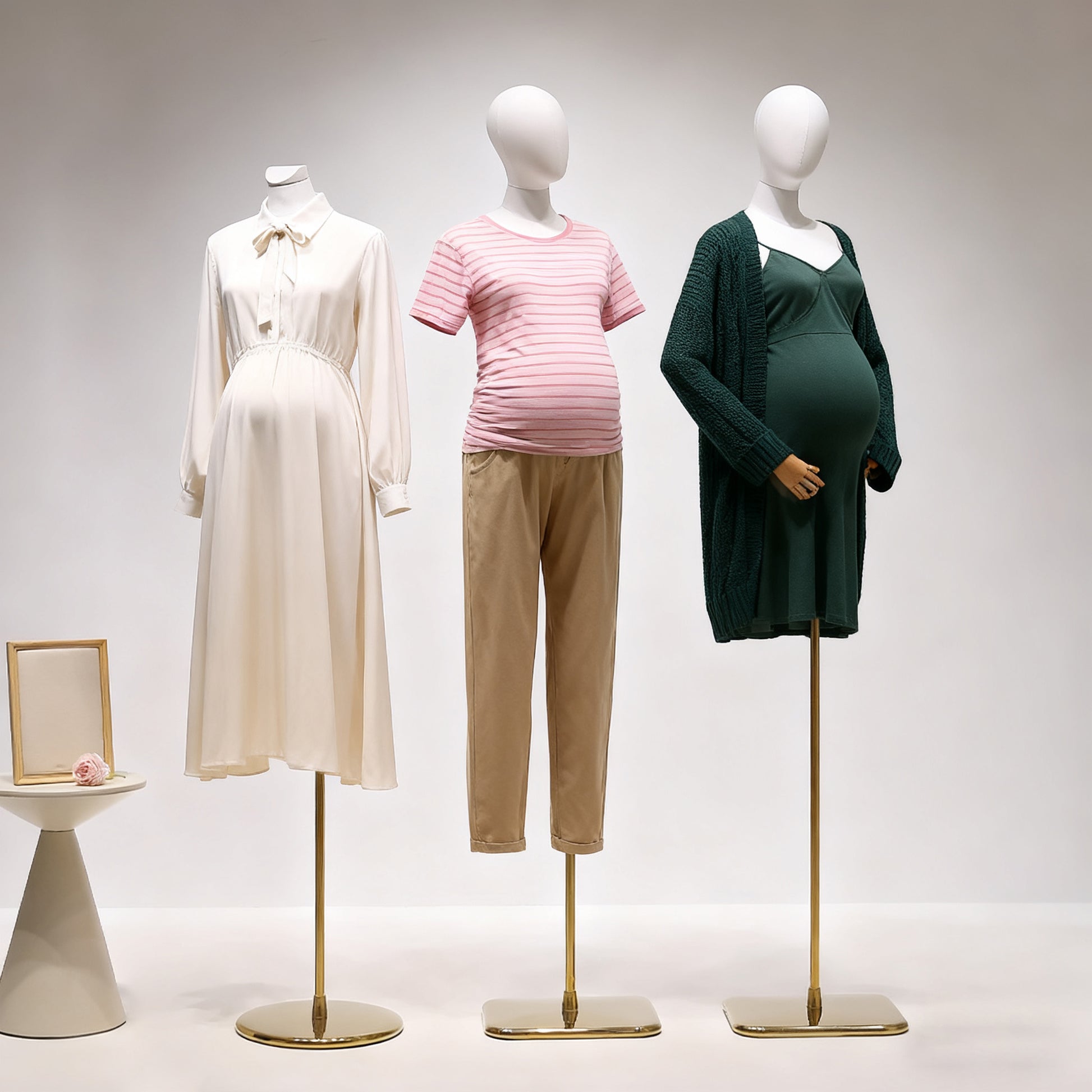 Pregnant mannequin torso for maternity clothing display