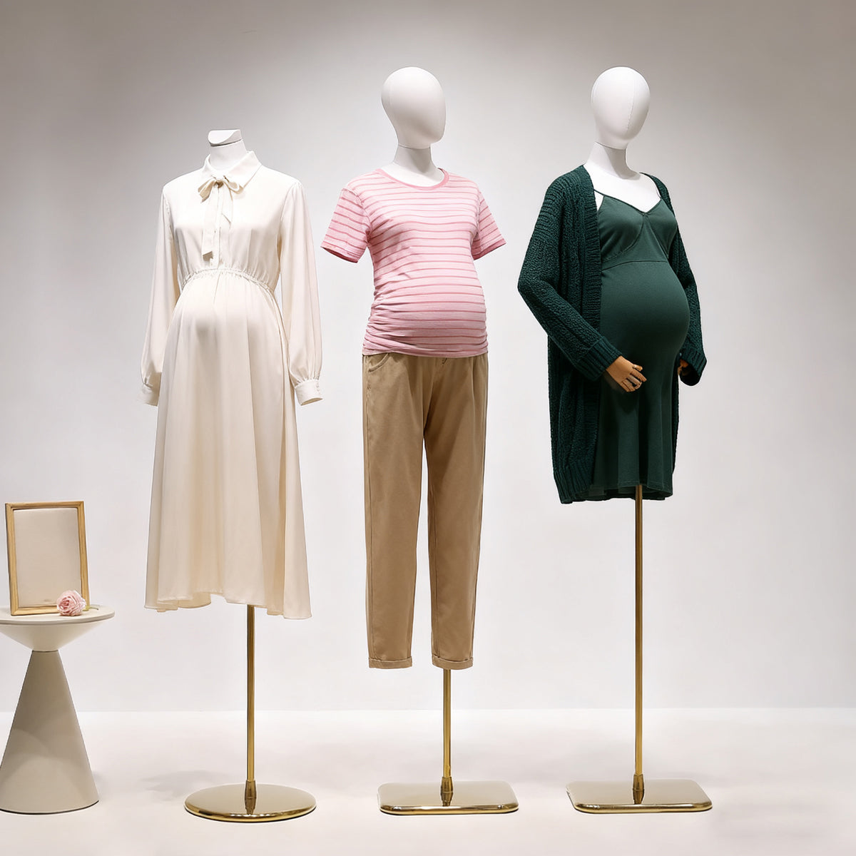 Pregnant mannequin torso for maternity clothing display