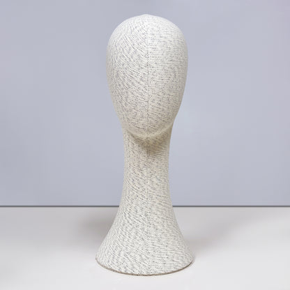 DE-LIANG luxury Pinnable Linen Mannequin Head: Fashion Style Jewelry, Wig, Hat, Sunglasses, Sarves Display