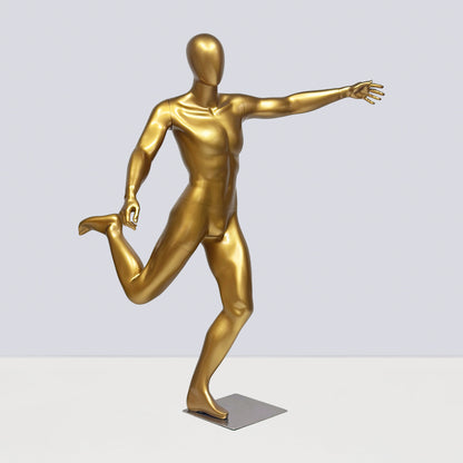 DE-LIANG Soccer Kicking Mannequin Gold Muscle Male Full Body Sportswear Prop
