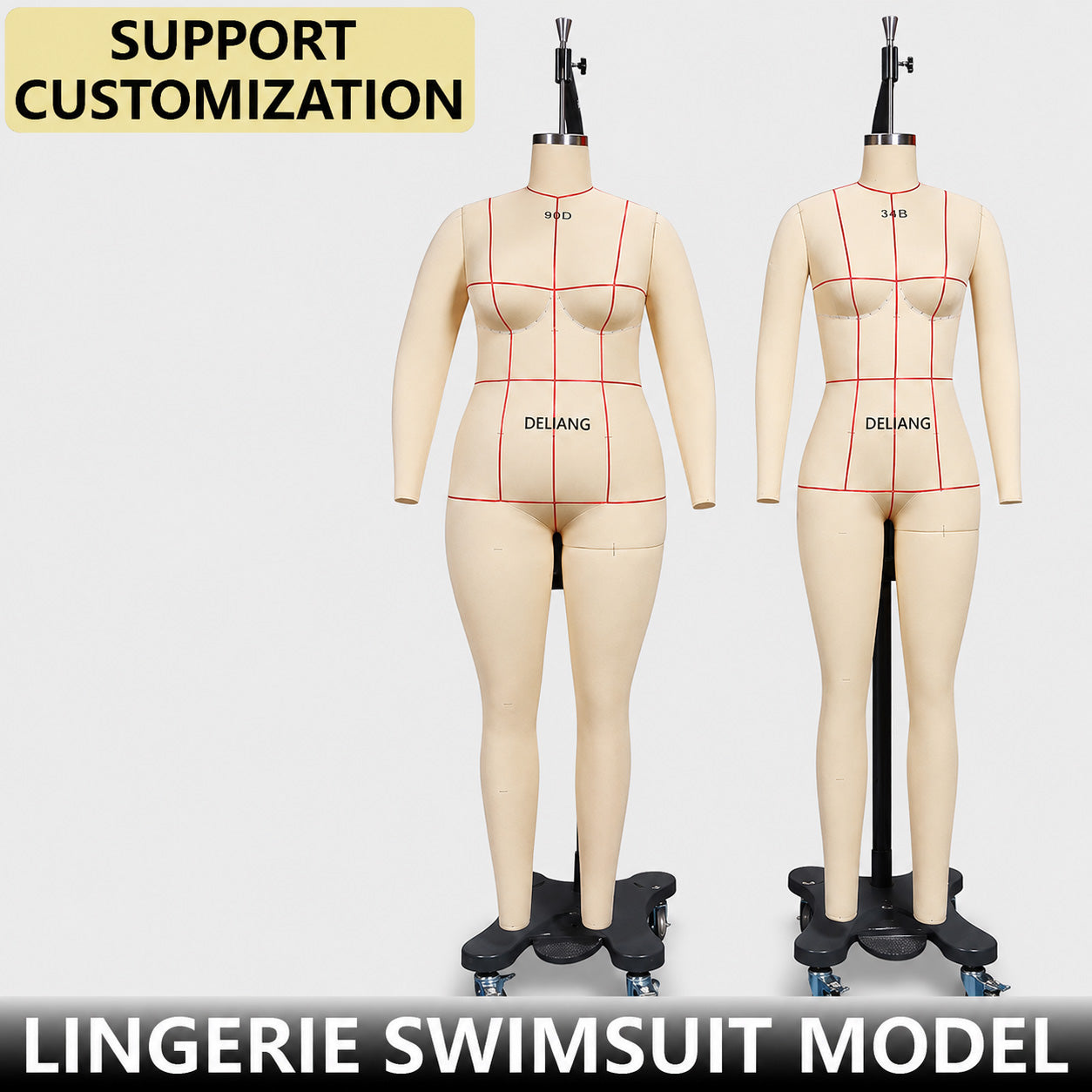 Maniquí femenino DL900 36B, modelo de sastrería de lencería para costura, maniquí de modista adulto de medio cuerpo de alta calidad por mar.