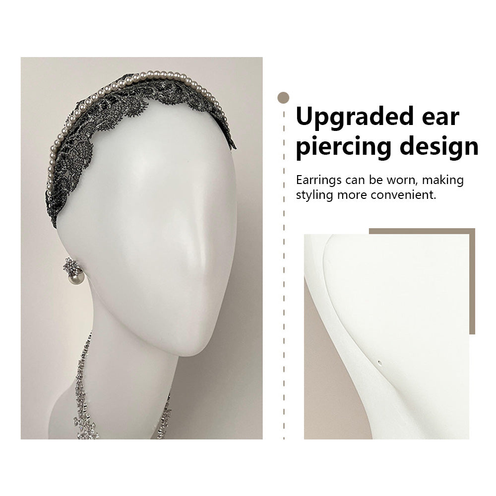 DE-LIANG Female Wall-Mounted Mannequin Head with Long Neck for Wig, Hat & Retail Display