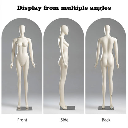 Beige Female Full Body Mannequin,Adult Female Mannequin Torso,Full-Body Mannequin For Wedding Window Stand/Sitting Model Props Shot Dummy DL0064 De-Liang Dress Forms