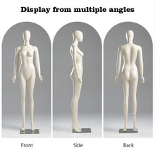 Load image into Gallery viewer, Beige Female Full Body Mannequin,Adult Female Mannequin Torso,Full-Body Mannequin For Wedding Window Stand/Sitting Model Props Shot Dummy DL0064
