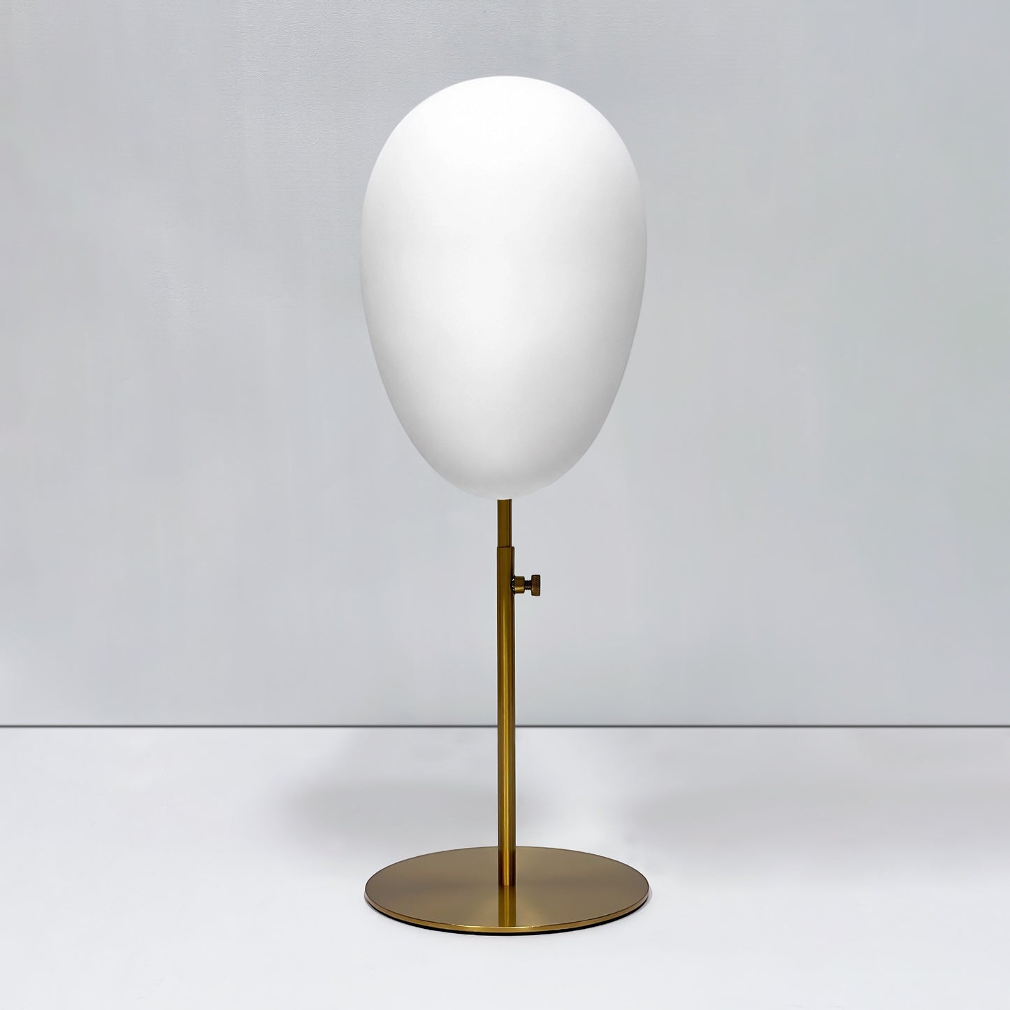 DE-LIANG Fiberglass Mannequin Head Stand for Hats & Wigs | Wood Grain & White