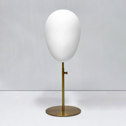 DE-LIANG Fiberglass Mannequin Head Stand for Hats & Wigs | Wood Grain & White