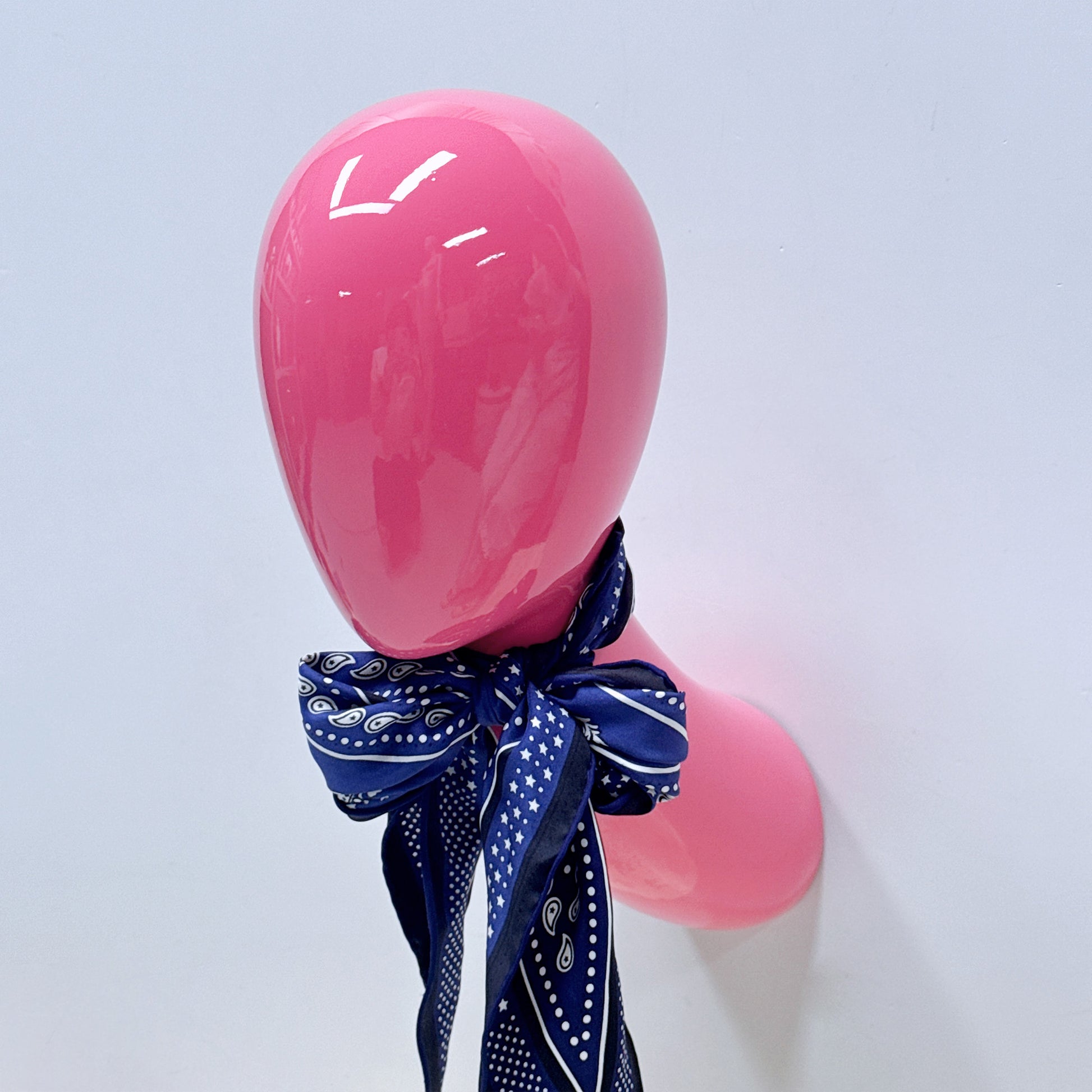 Wall-Mounted Mannequin Head: Pink & Gold Fiberglass Wig Display